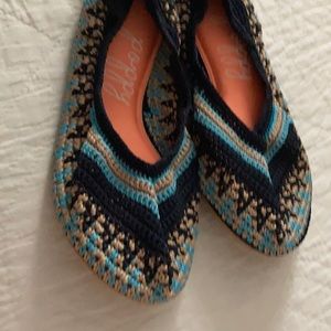 Poppy crocheted flats woven cotton string shoes